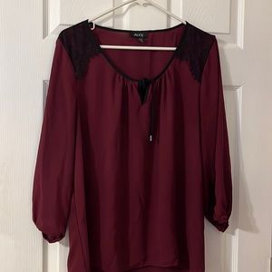 Burgundy blouse for fall